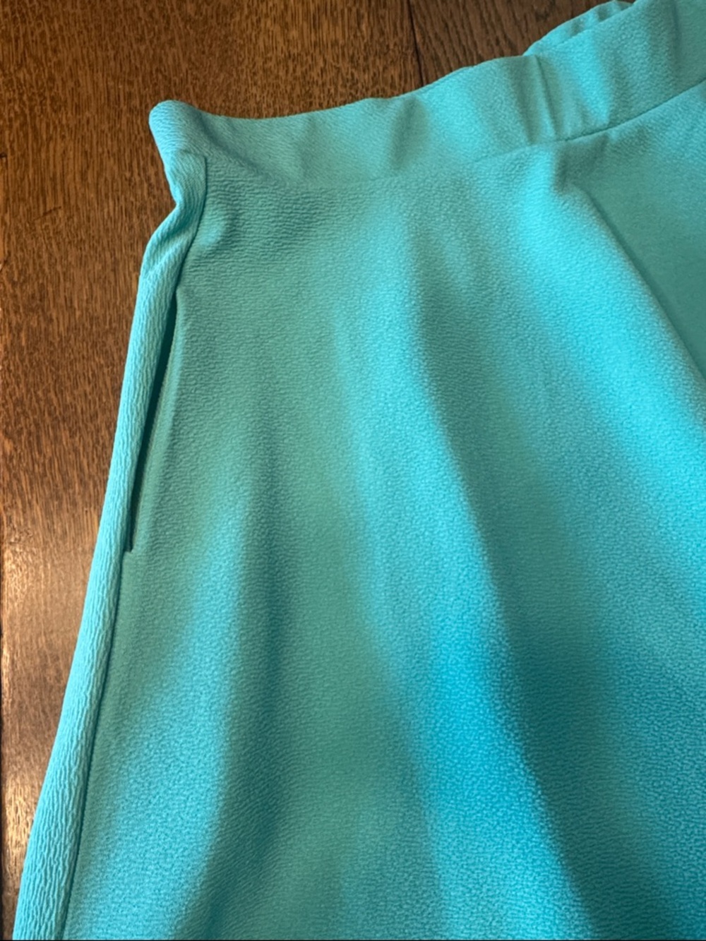 White Mark Seafoam Green Circle, Flared Midi Skirt, L - Picture 5 of 8